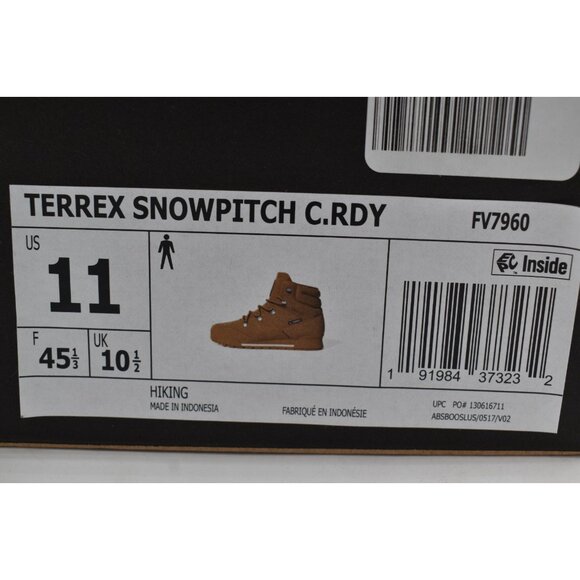 Adidas Mens Size 11 Outdoor Terrex Snowpitch COLD.RDY Primaloft Insulated Boots - Picture 12 of 12